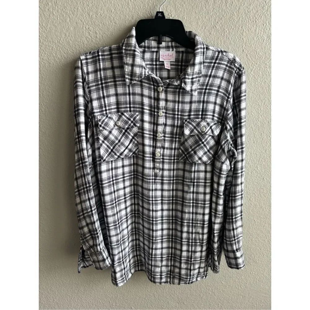 ❤️Isabel & Ingrid Plaid Maternity Shirt